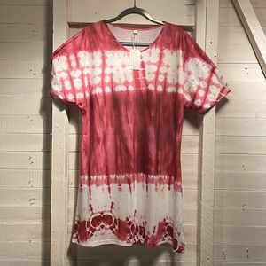 Offbrand, poly, Cotten Tie dye, beach, pool dress, super fun, Brand New